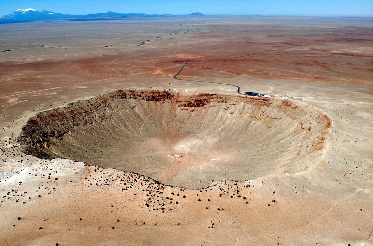 Barringer meteor crater in Arizona