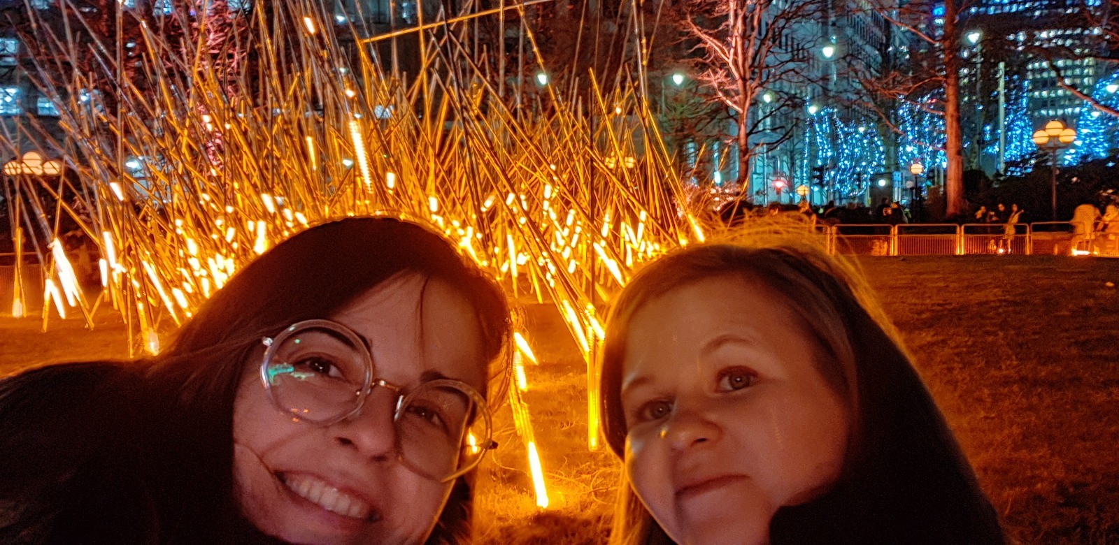 Winter lights festival in Canary Wharf 2024