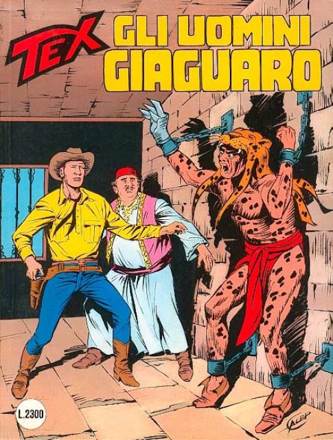 Tex Nr. 389: Gli Uomini Giaguaro front cover (Italian).
