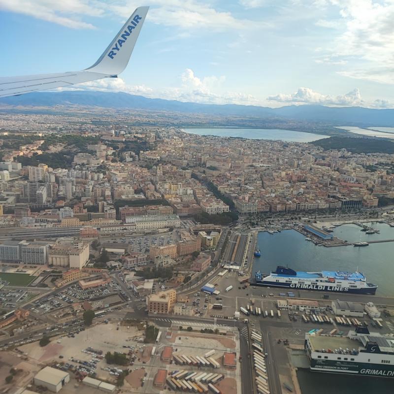 Cagliari from the airplane