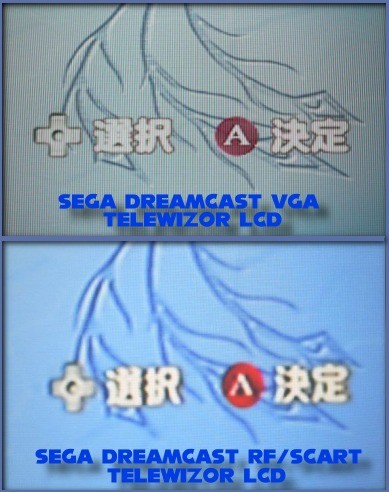 SEGA Dreamcast VGA / SCART (RF) comparison