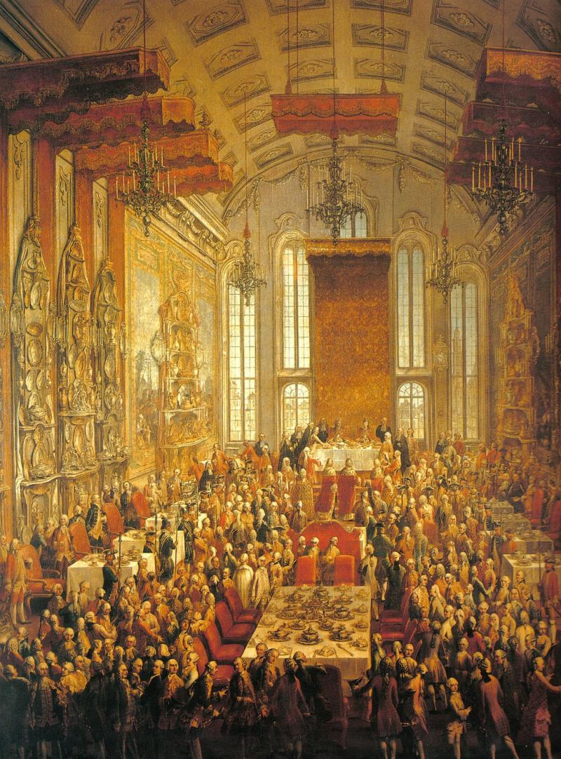 Coronation Banquet for the Holy Roman Emperor Joseph II in Frankfurt, 1764.