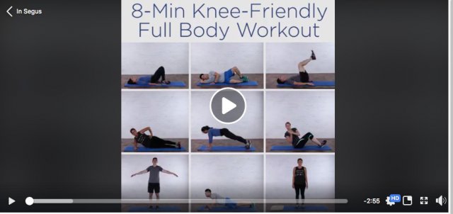 Here's an 8-minute knee-friendly full body workout that's easy on the kneesies (and your other joint