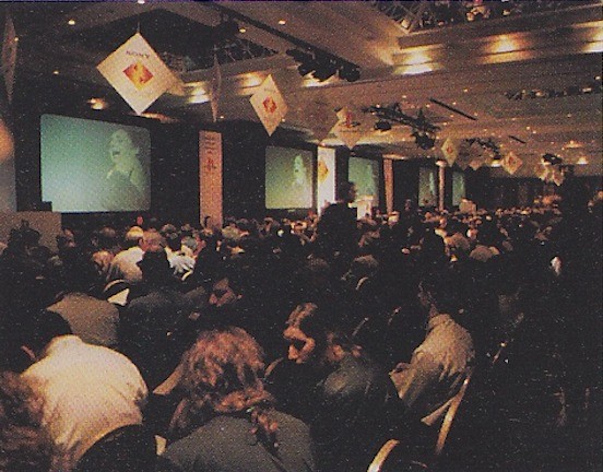 The crowded main hall where the Technical Workshop was held January 19 and 20 in London. Virtually t