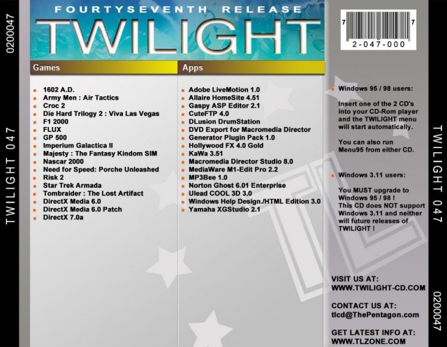 Twilight Dutch Edition - Fourtyseventh Release back cover.