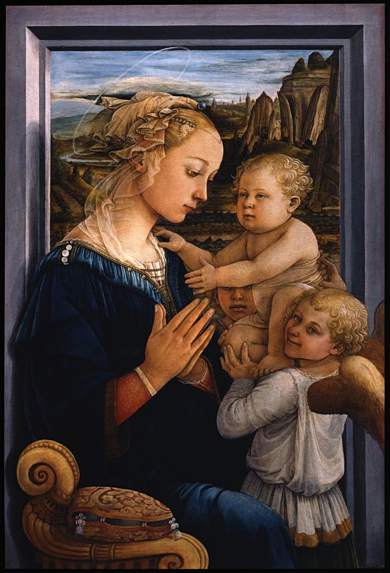 Madonna and the Child painted by Filippo Lippi between 1450 and 1465