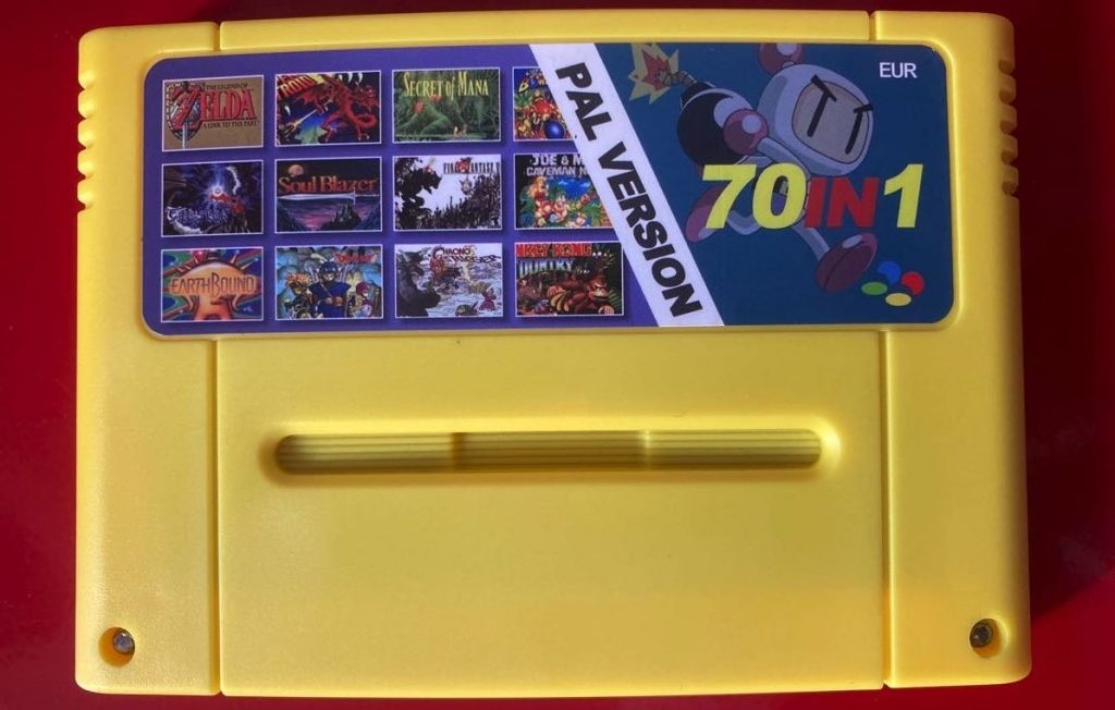 The 70 in 1 Super Nintendo Cartridge