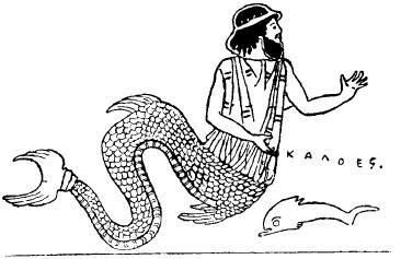 Later depiction of the same symbol from 5th Century BC Greece. This time the figure is Poseidon (or 