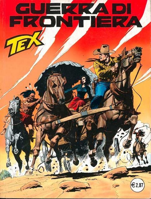 Tex Nr. 498: Guerra di frontiera front cover (Italian).