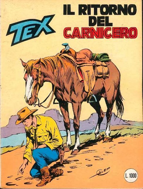 Tex Nr. 280: Il ritorno del Carnicero front cover (Italian).