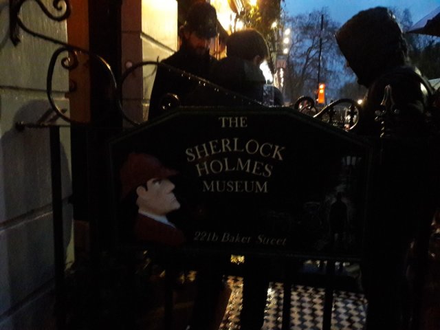 The main entrance of the Sherlock Holmes house.