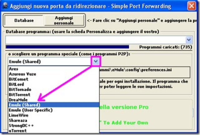 Come usare Simple Port Forwarding per eMule