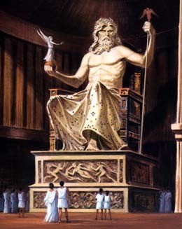 The statue of Zeus at Olympia