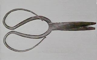 The hand-crafted iron scissors