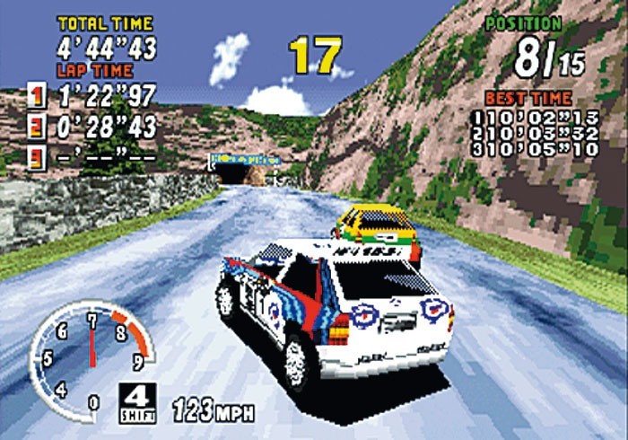 Sega Rally on Sega Saturn