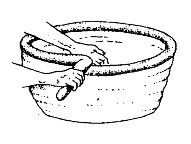 pottery modelled by hand