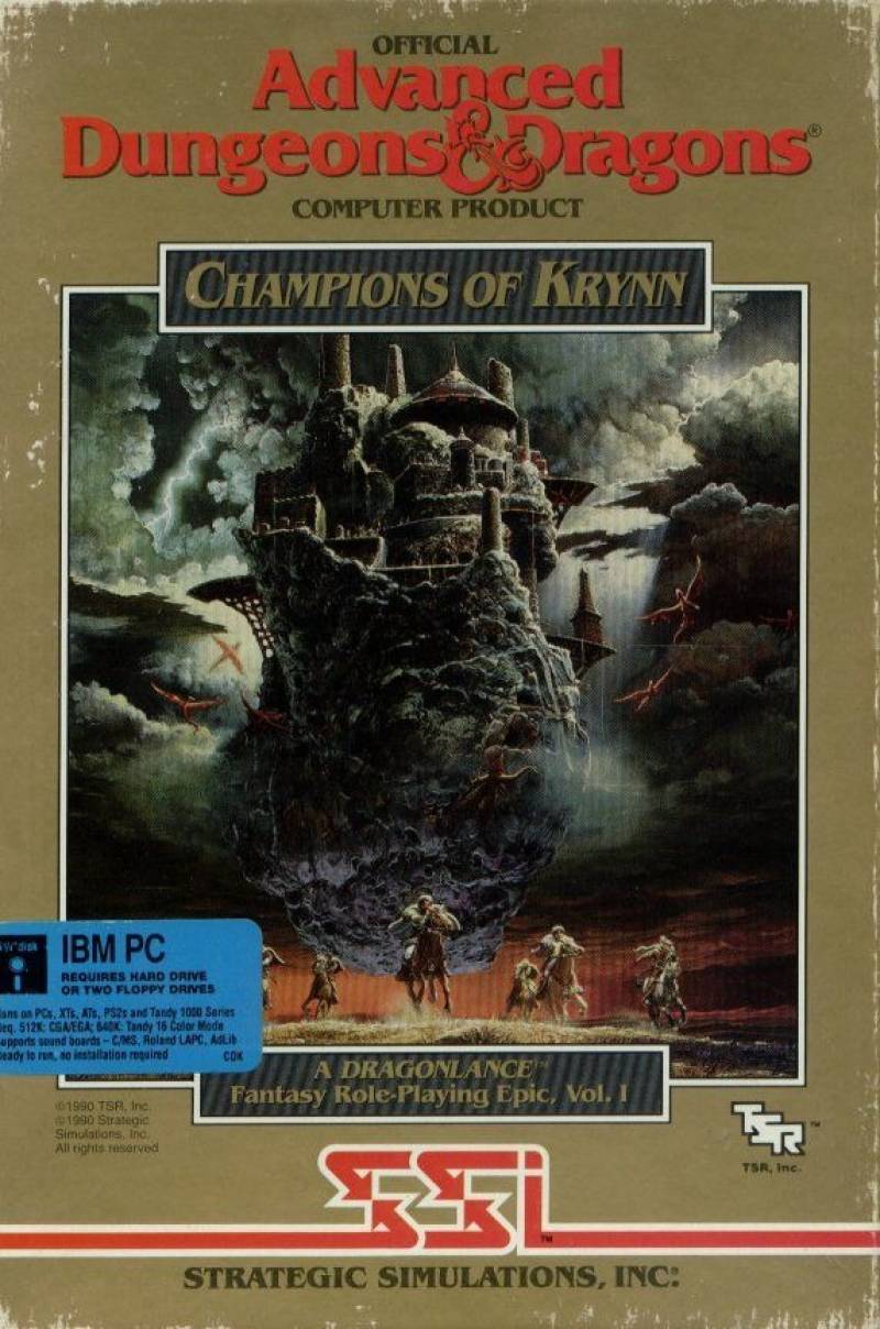 Champions of Krynn (IBM-PC) front cover