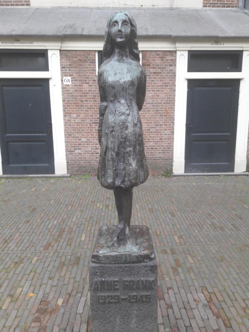 Anne Frank statue in Amsterdam. She was only 16 when she died :(