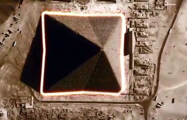 The pyramids actually consist of eight sides instead of four.