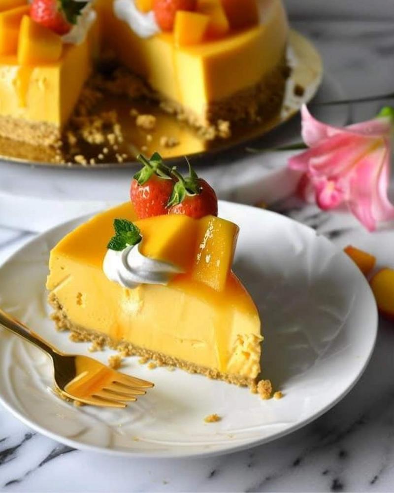 The Ultimate No-Bake Mango Cheesecake 🥭🍰