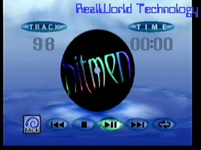 The audio menu with inserted MS2000 demo CD