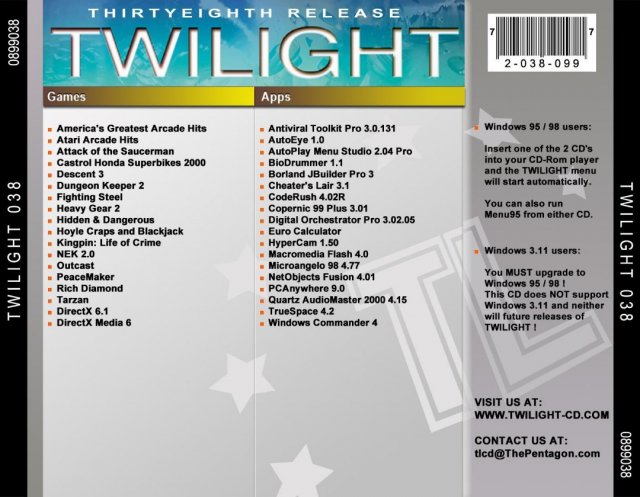 Twilight Dutch Edition - Thirtyeighth Release back cover.