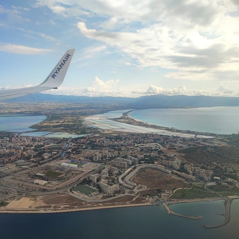 Cagliari from the airplane