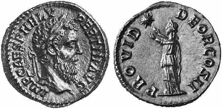 The coin of Pertinace