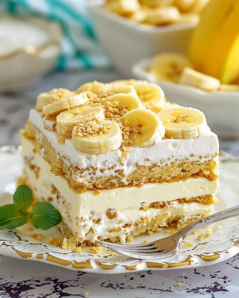 Banana Icebox Cake 🍌🍰