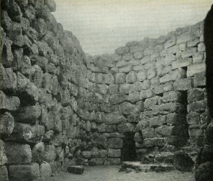 Interior of the Santu Antine Nuraghe in Torralba, Nuraghi were buildings of a military nature, in wh