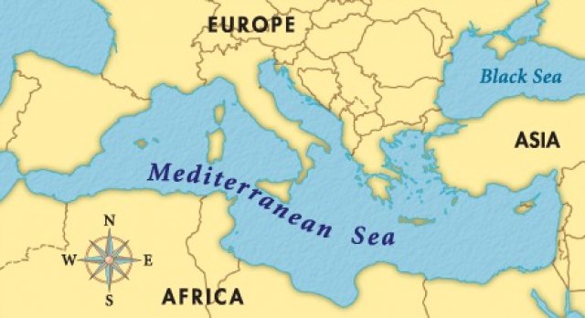 The Mediterranean Sea is formed by two basins: the western basin and the eastern basin, that communi
