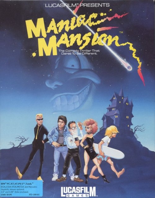 Maniac Mansion front cover.