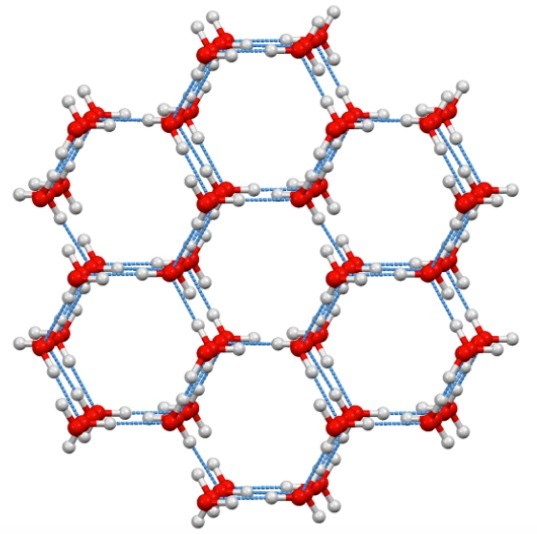 water ice crystal structure