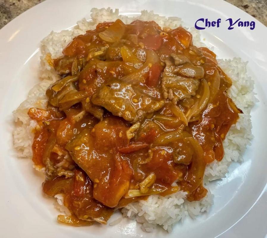 Tomato Beef with Rice (Hong Kong Style) 港式洋蔥番茄牛肉飯