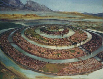 Topography and buildings in the capital of the Atlanteans (1 15c4-1 i 6c3).