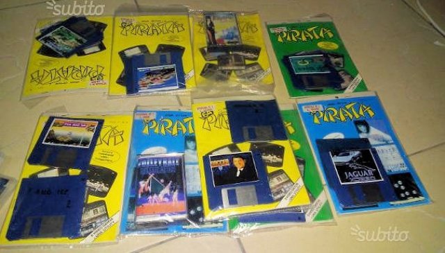 Collection of Pirate magazines containing floppy disks for the Commodore Amiga.