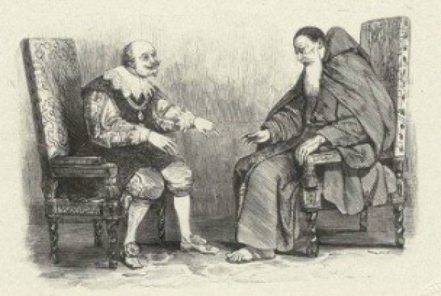 F. Gonin, Il conte zio a colloquio col prelato