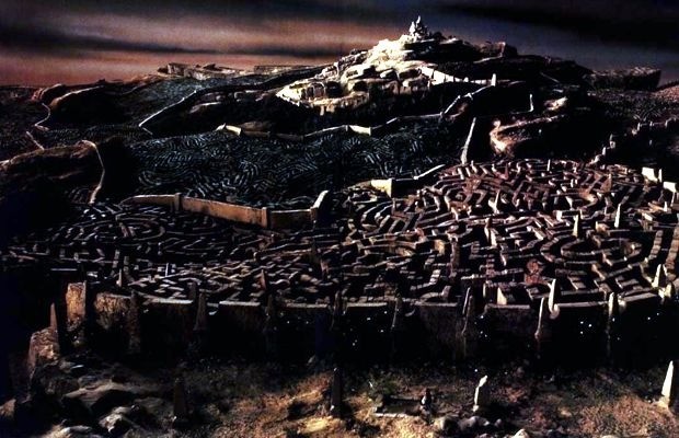 Artistic representation of the legendary labyrinth of Knossos