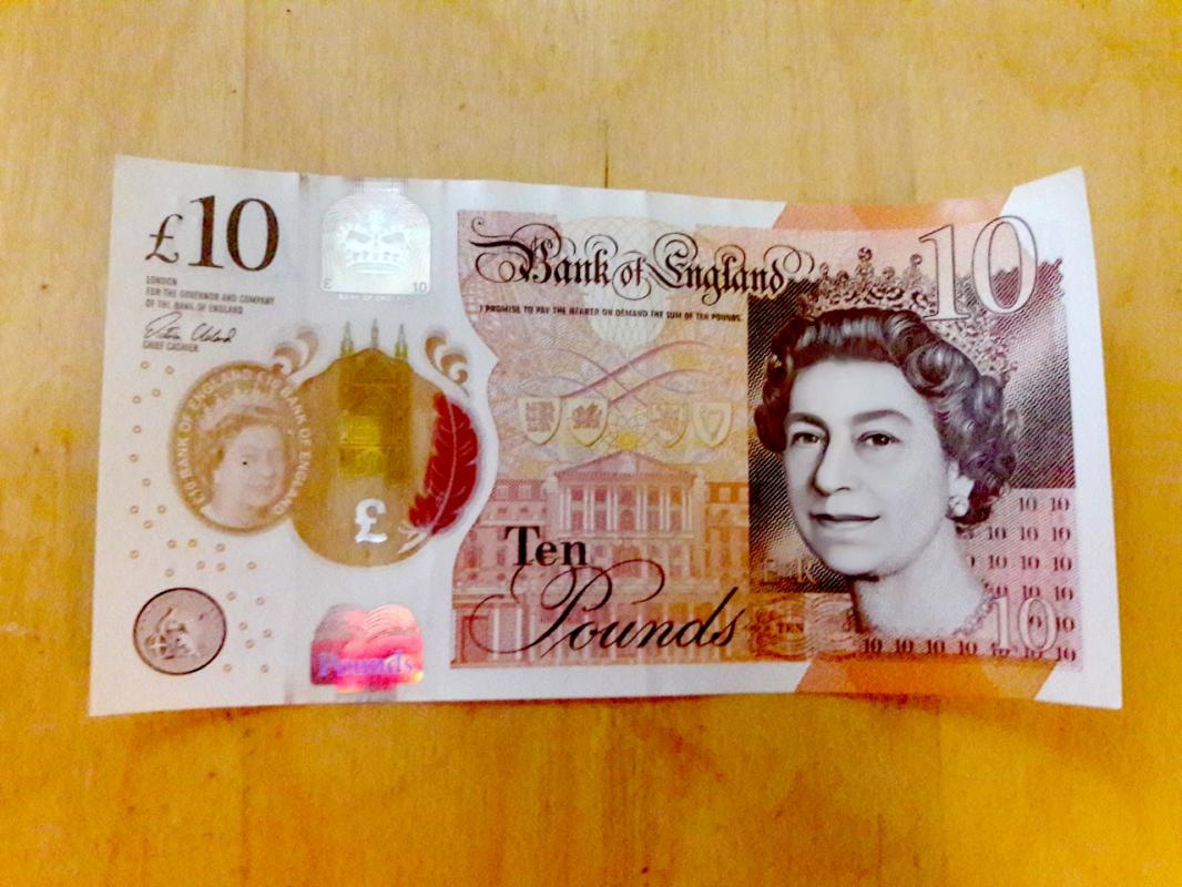 Banknote from my 2018 trip to England