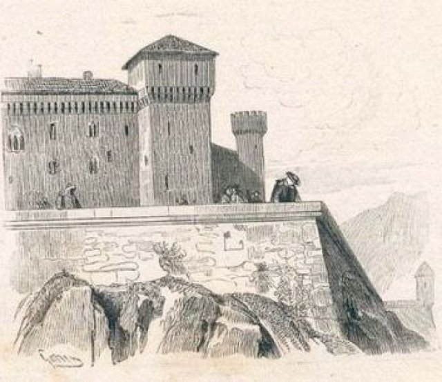 F. Gonin, Don Abbondio al castello