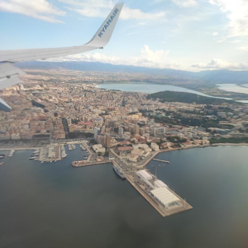 Cagliari from the airplane