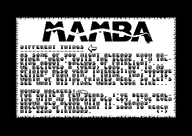 Mamba Issue #8 by Crazy released on 23rd June 1990.