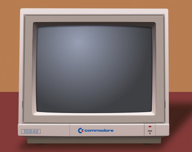 Commodore 1084-S video monitor.