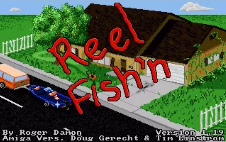 Reel Fish'n Title screen on the Amiga computer