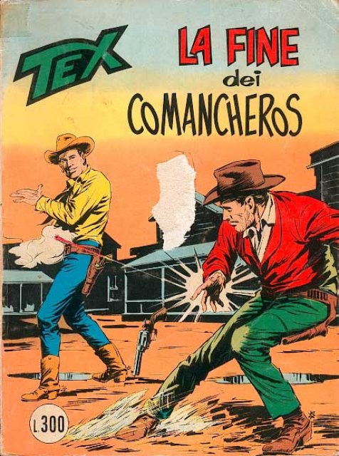 Tex Nr. 166: La fine dei comancheros front cover (Italian).