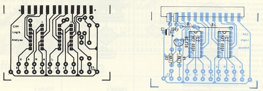 Figure 8: Printed circuit board and component layout