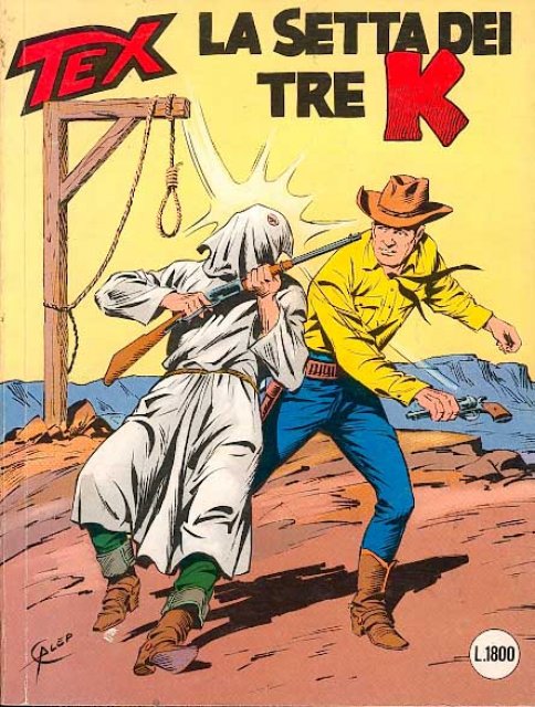 Tex Nr. 351: La setta dei tre K front cover (Italian).