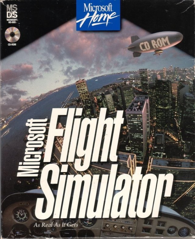 Flight Simulator MS-DOS front cover.