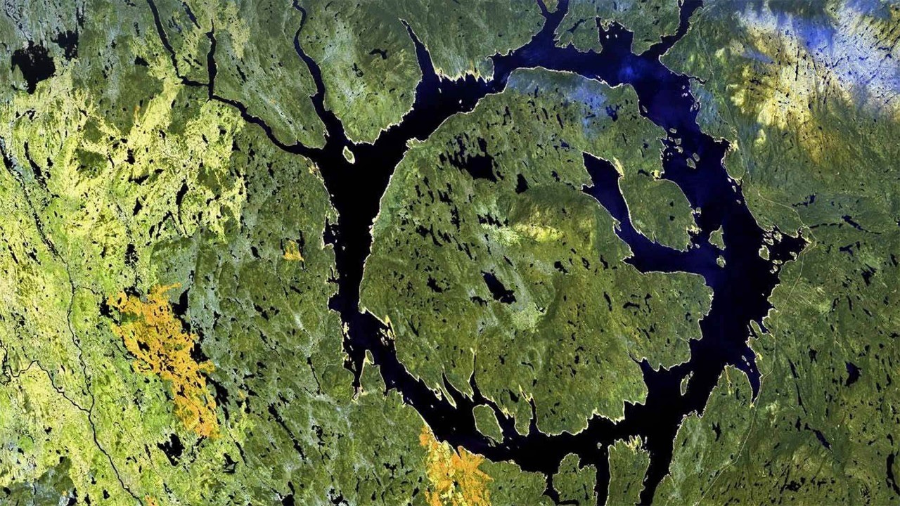 Manicouagan crater in Quebec