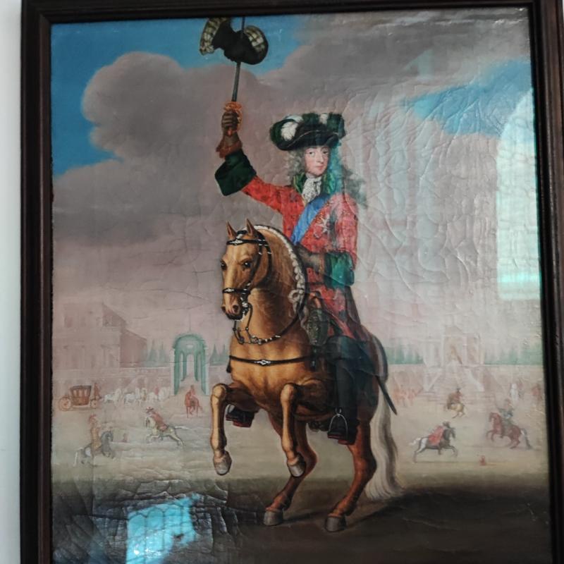 I quadri del re di Danimarca sul suo cavallo